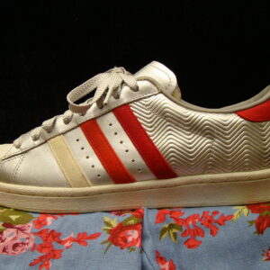 ADIDAS Superstar Silver / Red / Riffle 10 / 43 1/3
