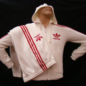 ADIDAS Track Suit / Wool-White Red XS 36