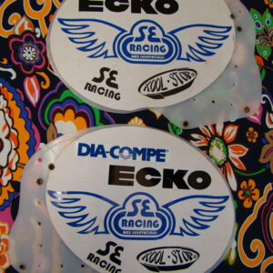 SE-RACING Wheelcover / Frameplate Backwheel White/Blue