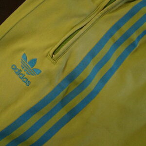ADIDAS Track Pant Oldschool Jadegreen / Lightblue flared custom