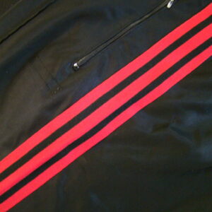 ADIDAS Track Pant Oldschool Black / Red 70ies flared