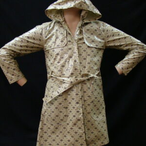 ADIDAS Trenchcoat Raincoat Monogramm / Caramel-Brown 36 XS