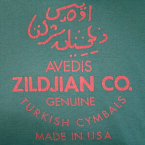 ZILDJIAN genuine Endorser Shirt / Turquoise-Pink VTG S