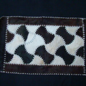 Vintage spanish BULLSKIN Leather Table Carpet