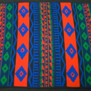 Vintage Blanket mexican Psy BAYER Dralon Neon
