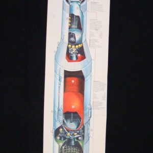 SATURN V Rocket Apollo NASA Giant folding Chart