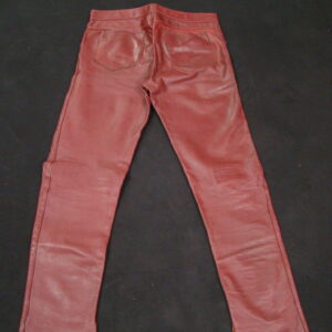 Leatherpant Custom tailored Dark-red skinny S-46/48 60ies